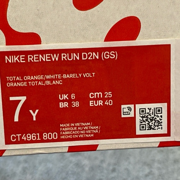 NIB Nike renew run D2N sz 7Y - Picture 8 of 8